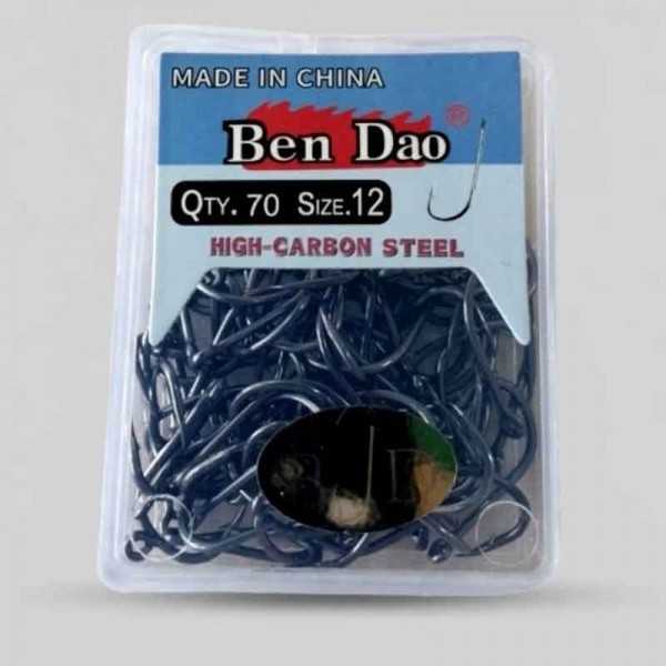 قلاب ماهیگیری پایه کوتاه BEN DAO سایز 12 70 عددی
