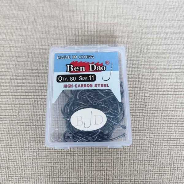 قلاب ماهیگیری پایه کوتاه BEN DAO سایز 11 80 عددی