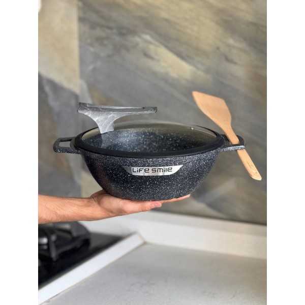 تابه وک 28 دو دسته گرانیت لایف اسمایل مدل SPHM-S-2WORK-28
