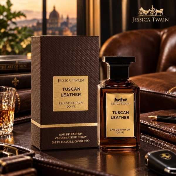 ادکلن جسیکا تواین مدل Tuscan Leather حجم ۱۰۰ میلی‌لیتر
